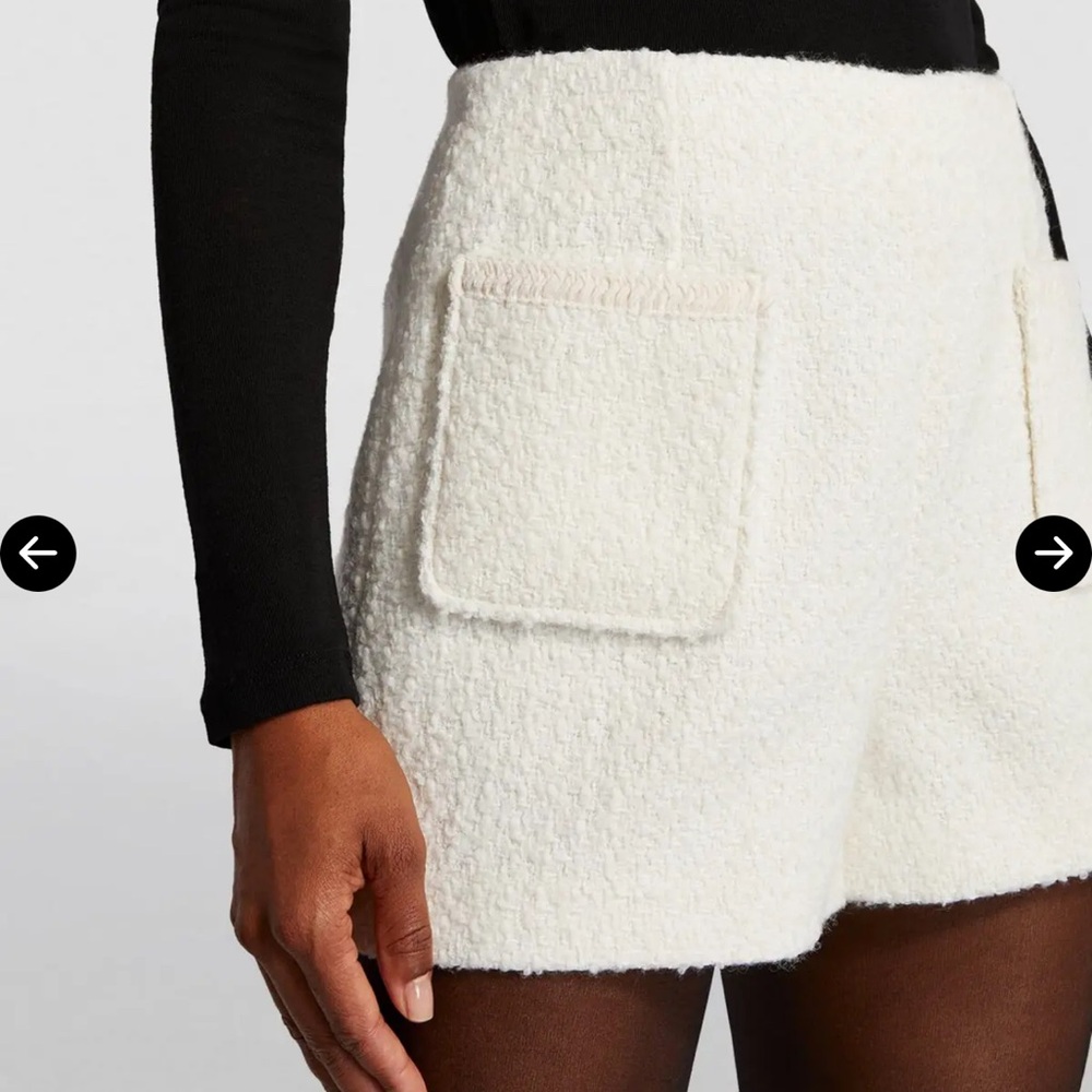Claudie Pierlot cream wool blend shorts
